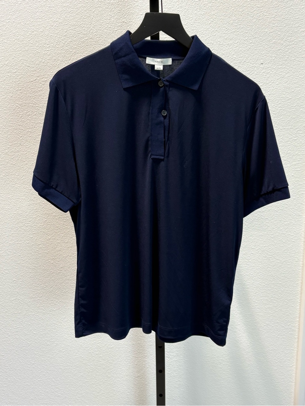 Vince Dark Navy Polo Shirt Womens XL